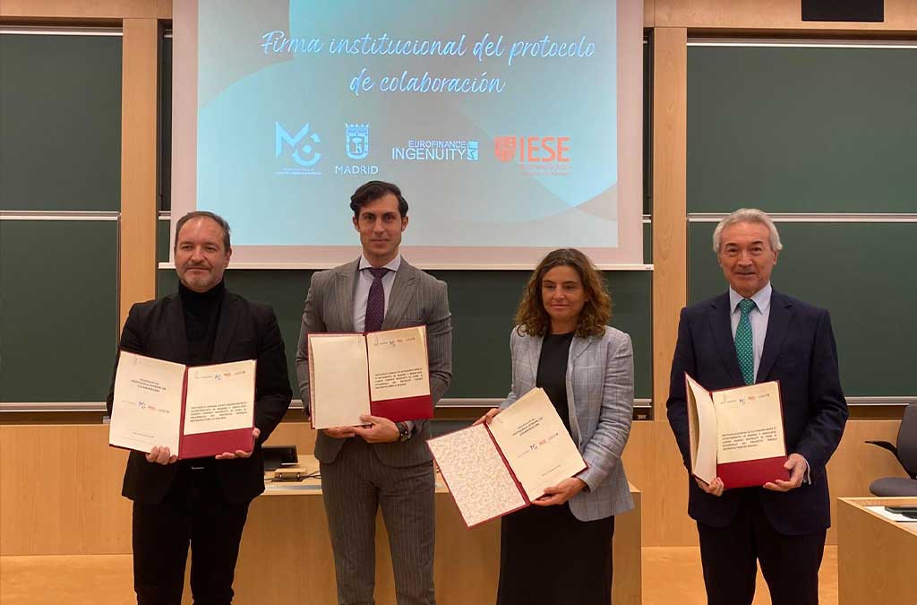 MWCC, IESE Business School, Ingenuity Eurofinance firman un acuerdo de colaboración con el Ayuntamiento de Madrid